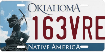 OK license plate 163VRE