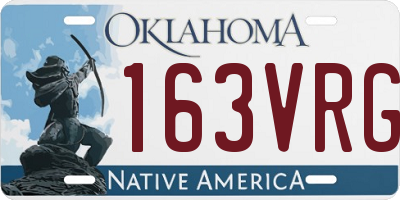 OK license plate 163VRG