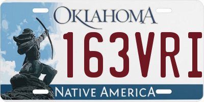 OK license plate 163VRI