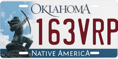OK license plate 163VRP