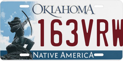 OK license plate 163VRW