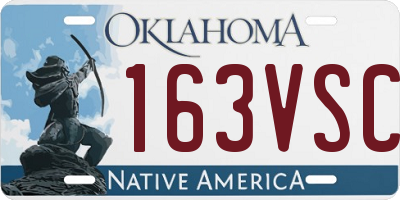 OK license plate 163VSC