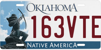 OK license plate 163VTE