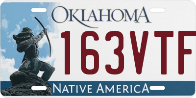 OK license plate 163VTF