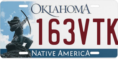OK license plate 163VTK
