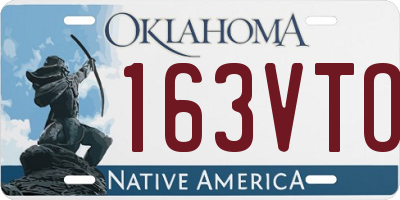 OK license plate 163VTO