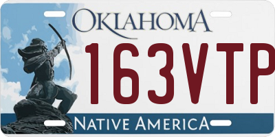 OK license plate 163VTP