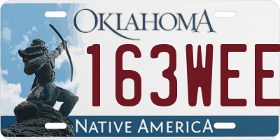 OK license plate 163WEE