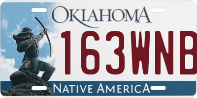 OK license plate 163WNB