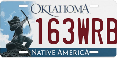 OK license plate 163WRB