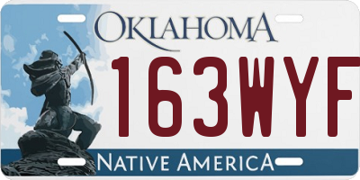OK license plate 163WYF