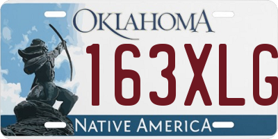OK license plate 163XLG