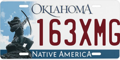 OK license plate 163XMG