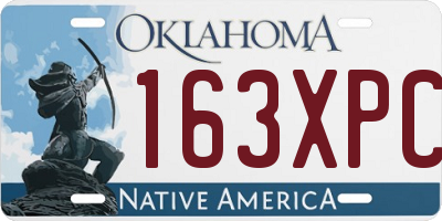 OK license plate 163XPC