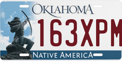OK license plate 163XPM