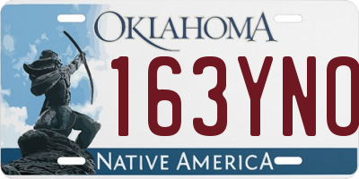 OK license plate 163YNO