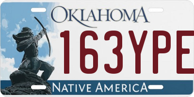OK license plate 163YPE
