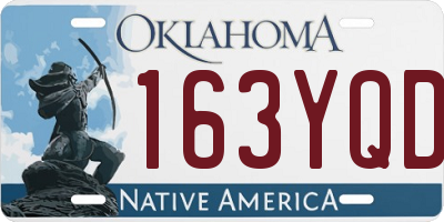 OK license plate 163YQD