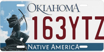 OK license plate 163YTZ