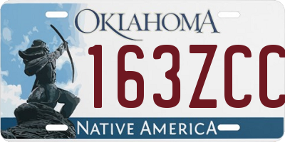OK license plate 163ZCC