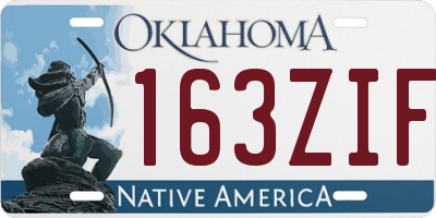 OK license plate 163ZIF