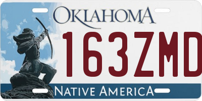 OK license plate 163ZMD