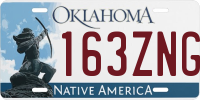 OK license plate 163ZNG