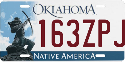 OK license plate 163ZPJ