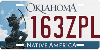 OK license plate 163ZPL