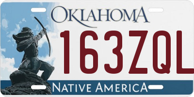 OK license plate 163ZQL