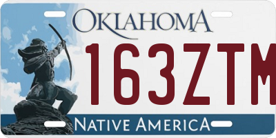 OK license plate 163ZTM