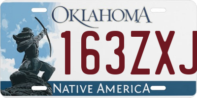 OK license plate 163ZXJ