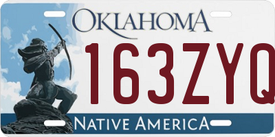 OK license plate 163ZYQ