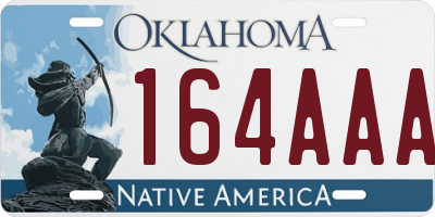 OK license plate 164AAA