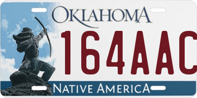 OK license plate 164AAC