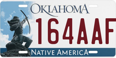 OK license plate 164AAF