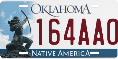 OK license plate 164AAO