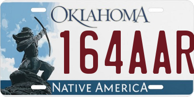 OK license plate 164AAR