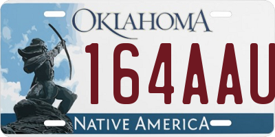 OK license plate 164AAU
