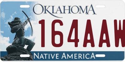 OK license plate 164AAW