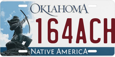 OK license plate 164ACH