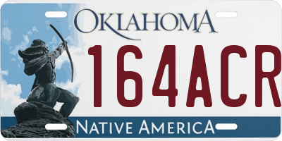OK license plate 164ACR