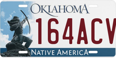 OK license plate 164ACV