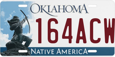 OK license plate 164ACW