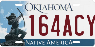 OK license plate 164ACY