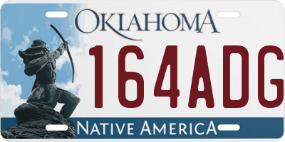 OK license plate 164ADG