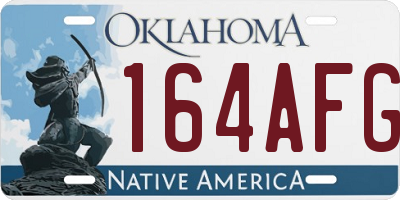 OK license plate 164AFG
