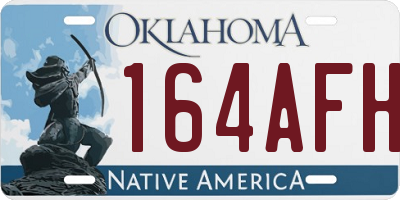 OK license plate 164AFH