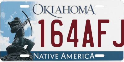 OK license plate 164AFJ
