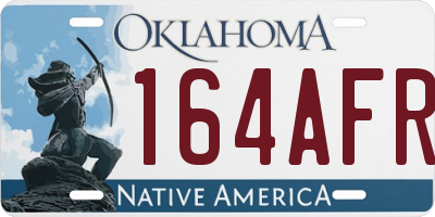 OK license plate 164AFR